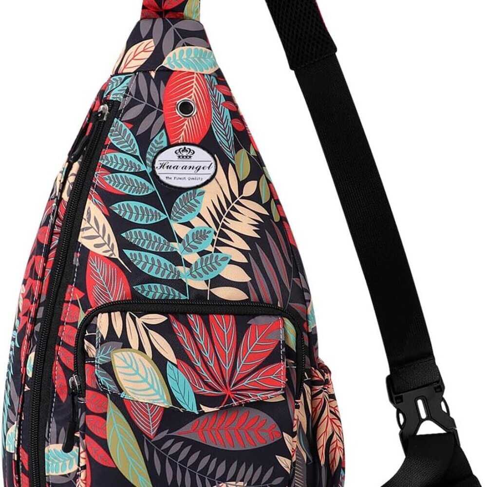 Versatile Red Maple Leaf Sling Bag - Lightweight … - image 1